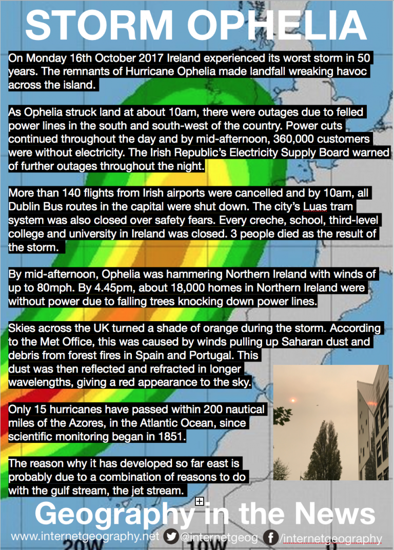 Storm Ophelia Poster Geography