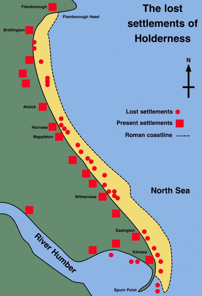 Lost settlements on the Holderness Coast