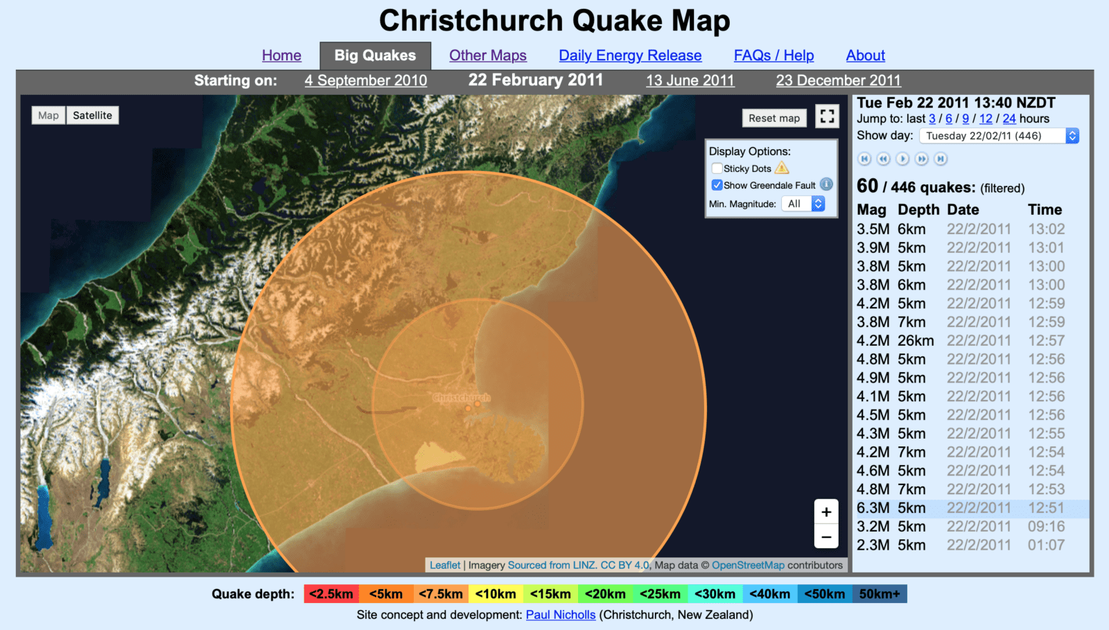 live 3d earthquake map