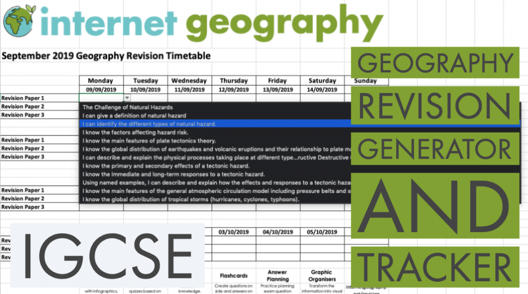 Geography Revision Generator And Tracker - Internet Geography