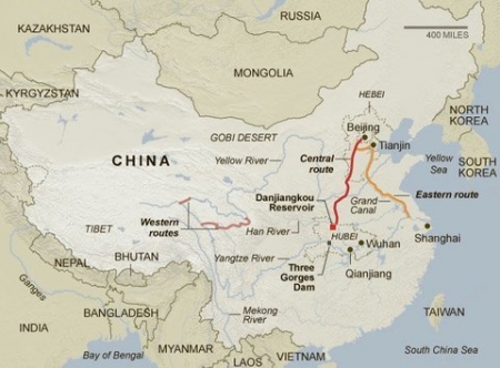 The South-North Water Transfer Project in China - Internet Geography