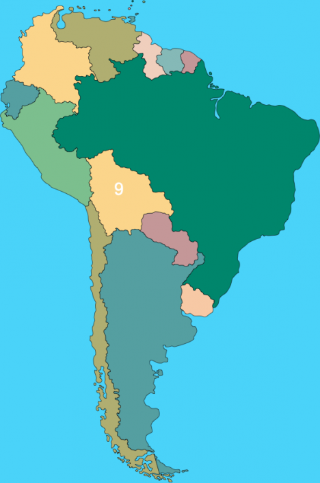 countries in south america quiz