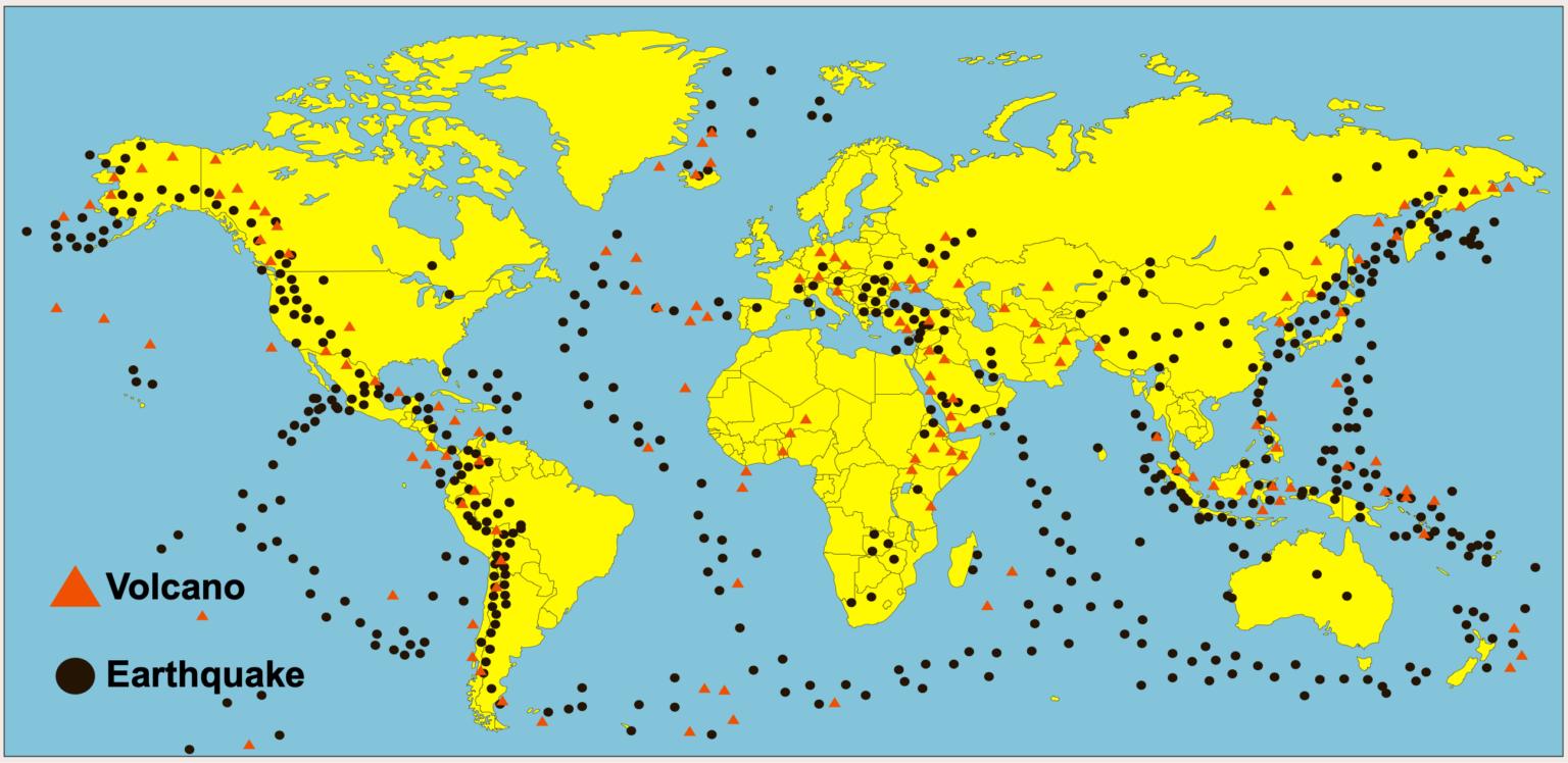 Where Do Volcanoes And Earthquakes Happen? - Internet Geography