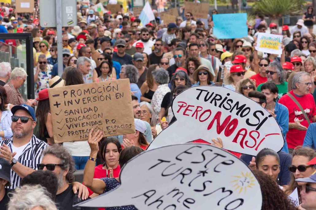 Tourism protest in Lanzarote