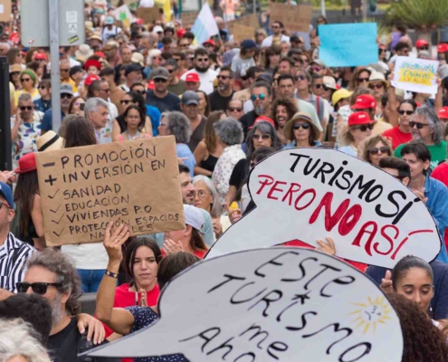 Tourism protest in Lanzarote