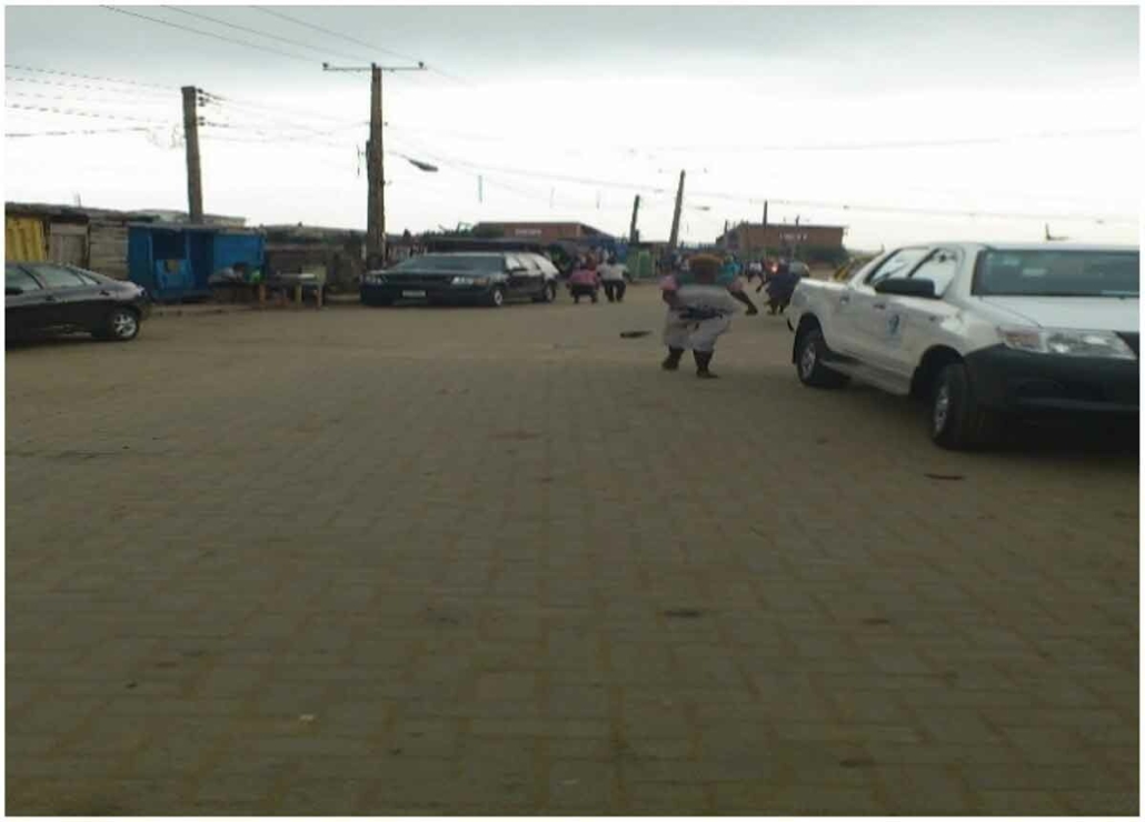 An image of the upgrade road leading to Makoko market