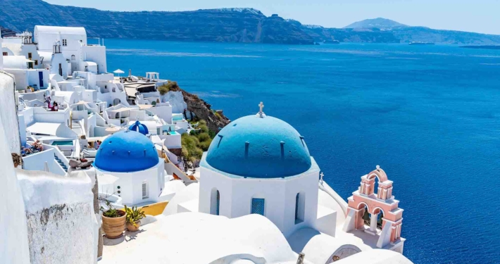 Santorini and the Cycladic sea